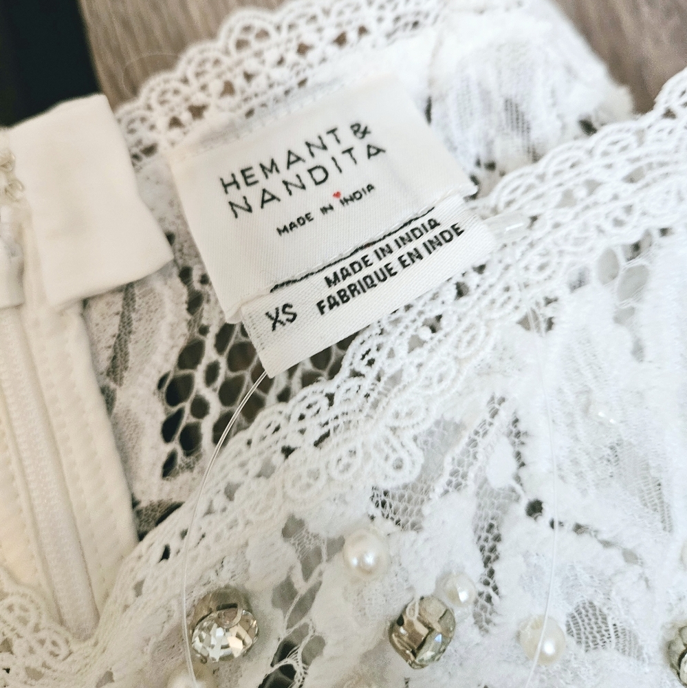 Hemant & Nandita Sheer Lace Midi Dress - Picture 7 of 8